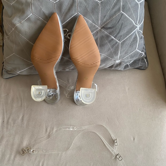 Slinback strap Transparent PVC upper with Crystal embellished Size 7.5/38 - Picture 8 of 11